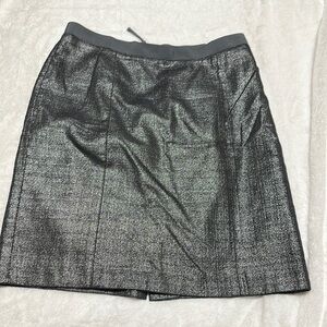 LOFT Metallic Silver Skirt size 12